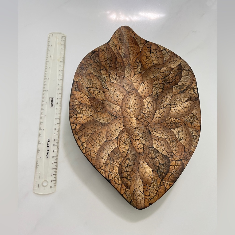 Wooden leaf tray Free Edge Decorative Plate made in Philippines 14